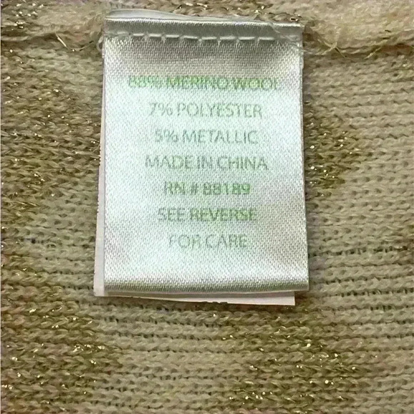 Lilly Pulitzer Sydney Chevron Zigzag Short Sleeve Sweater Top-Gold - Picture 5 of 6